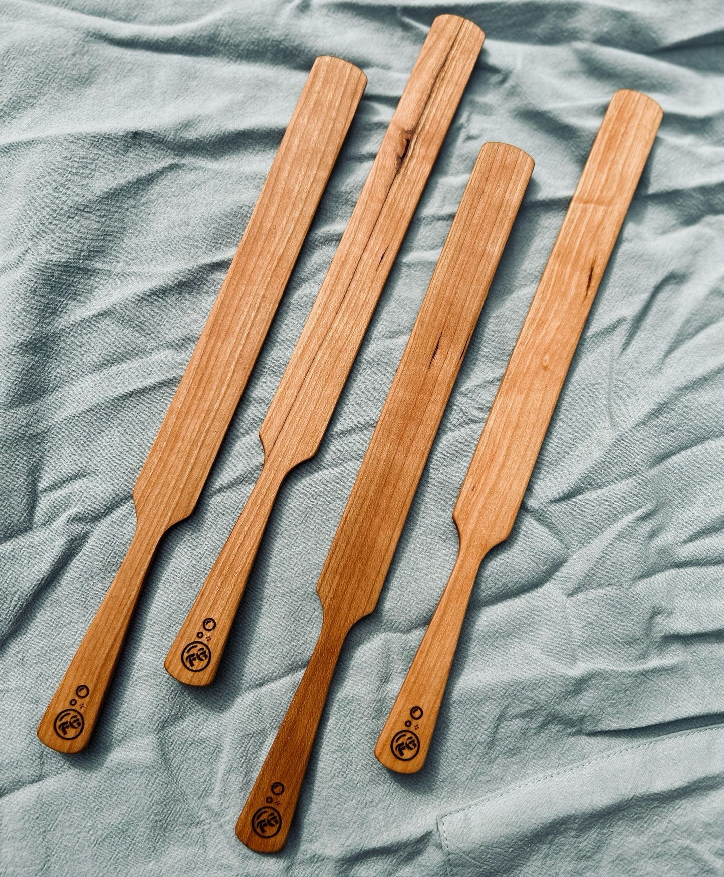 Handmade Sourdough Spurtle Spatula - handcrafted wooden mixer & scraper - made in Yorkshire!