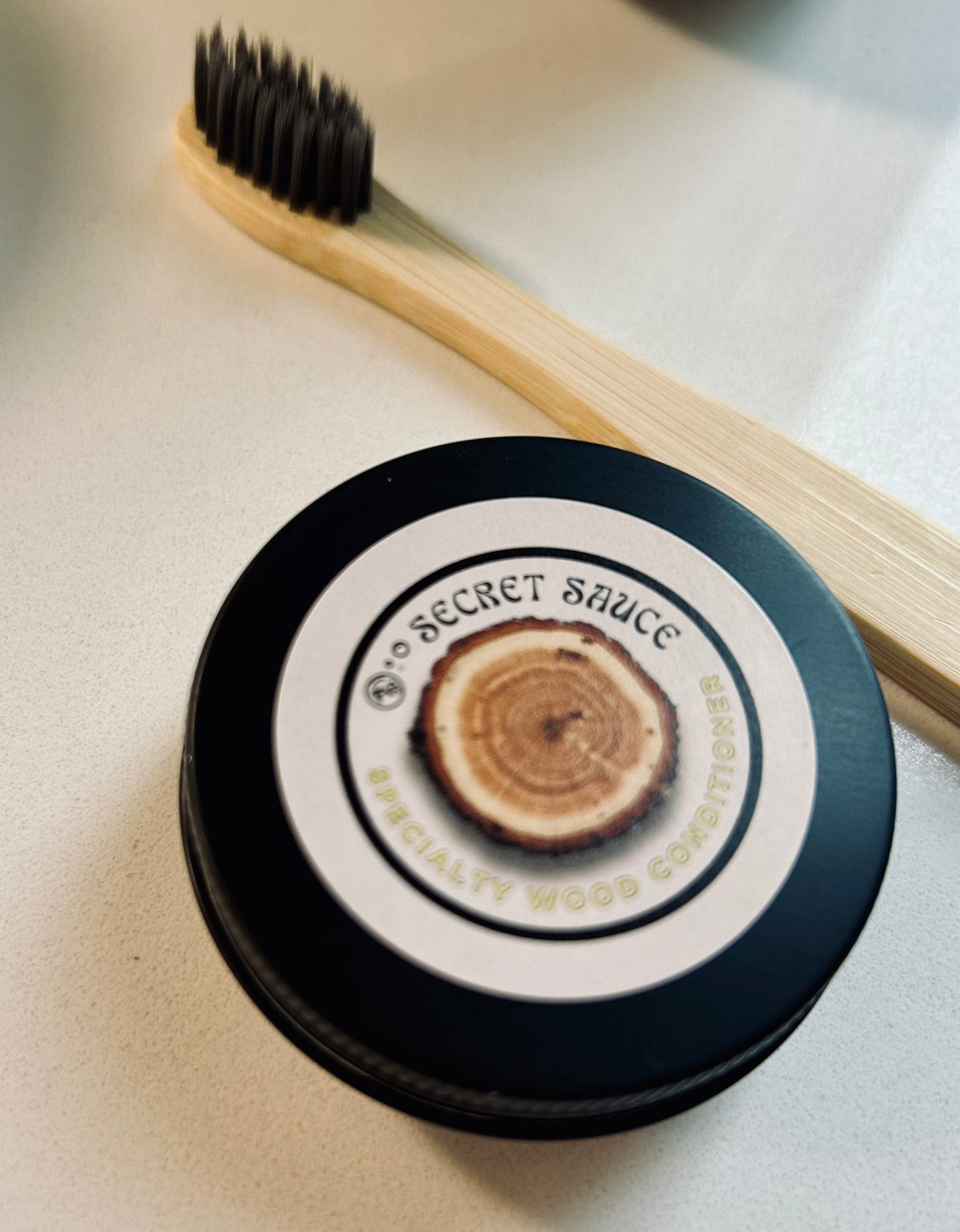 FloatyGoat Secret Sauce™️ + brush - Specialty Wood Conditioner Balm - Vegan - Made in the UK