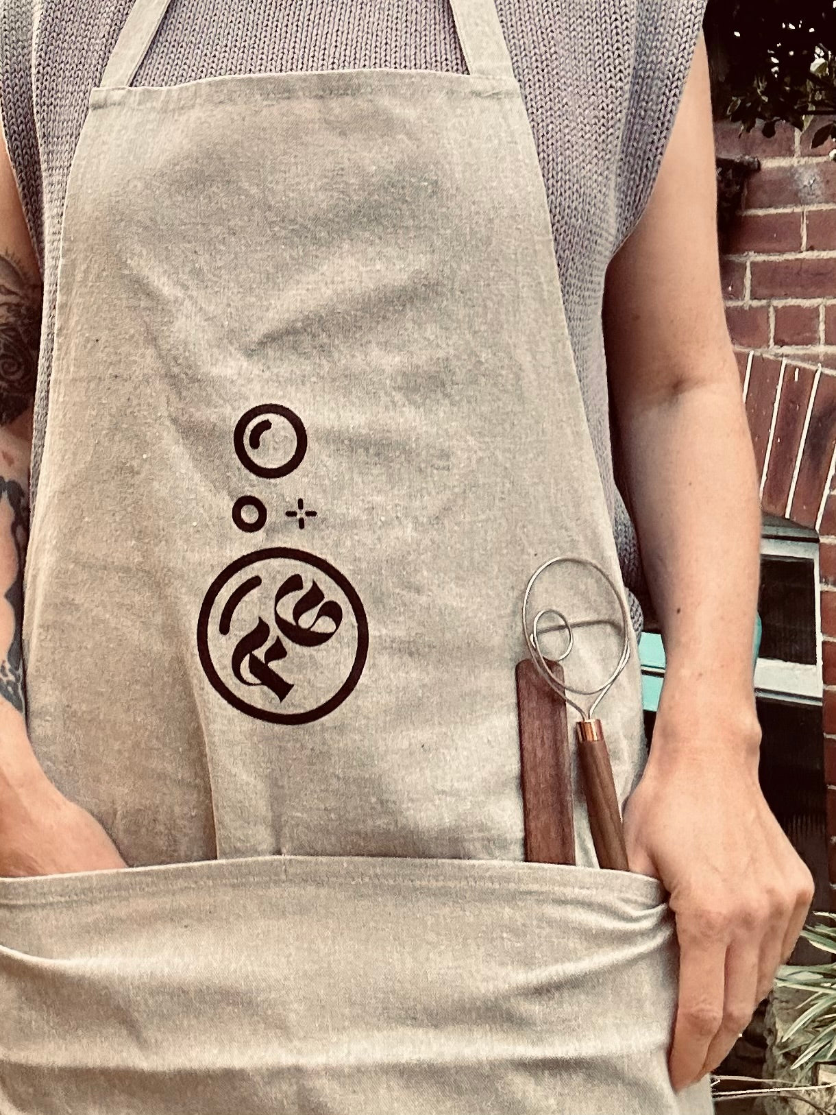 Recycled Cotton FloatyGoat Apron - Natural Colour