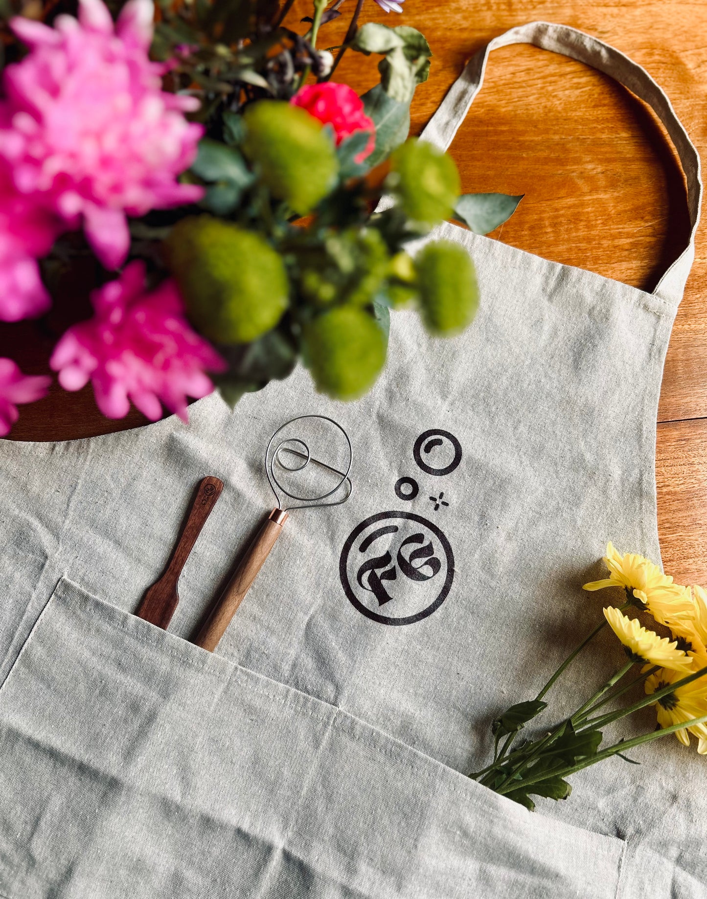 Recycled Cotton FloatyGoat Apron - Natural Colour