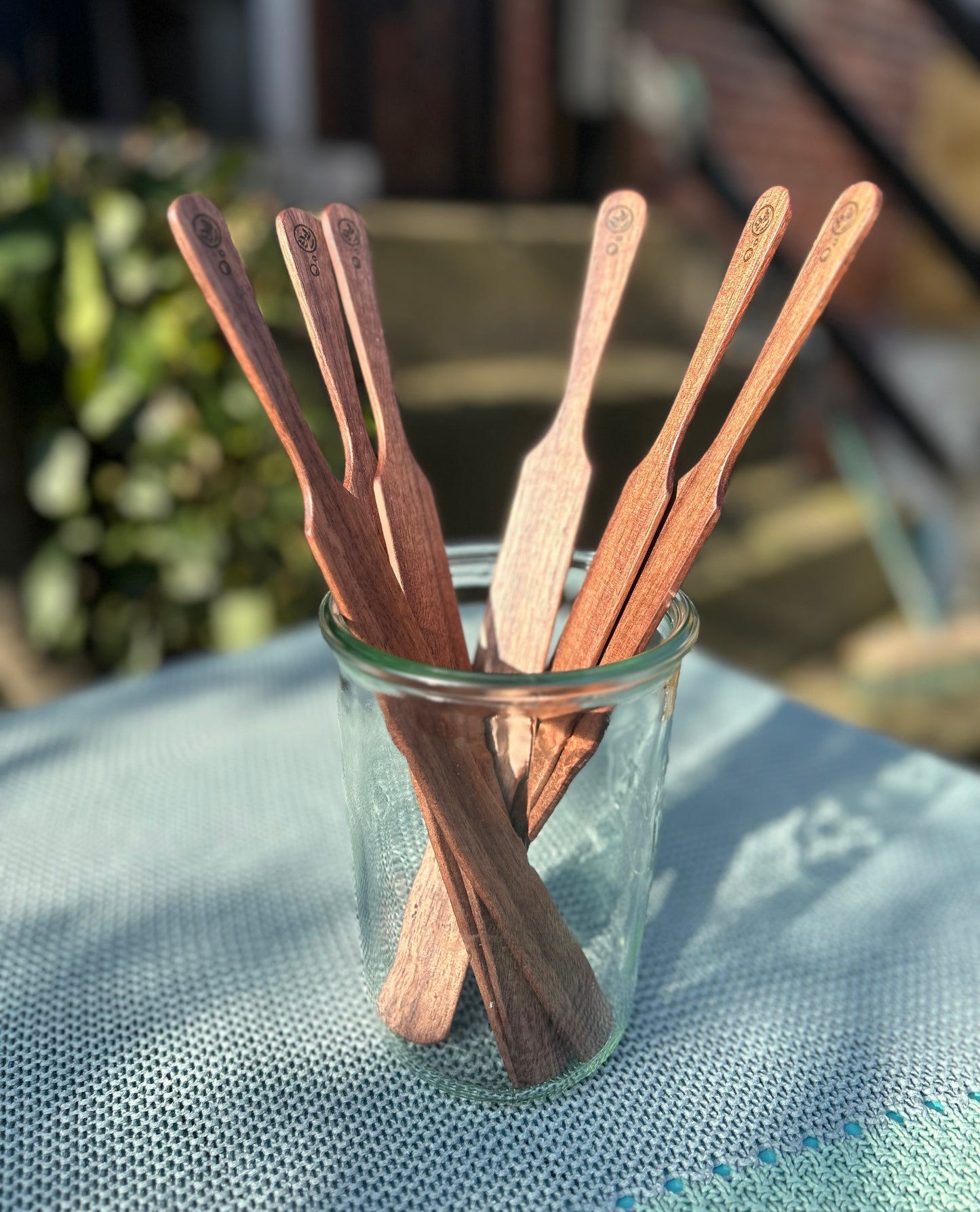 Handmade 3 Piece Wooden Baking Utensil Set - dough hook / whisk, spurtle spatula, and scraper / chopper