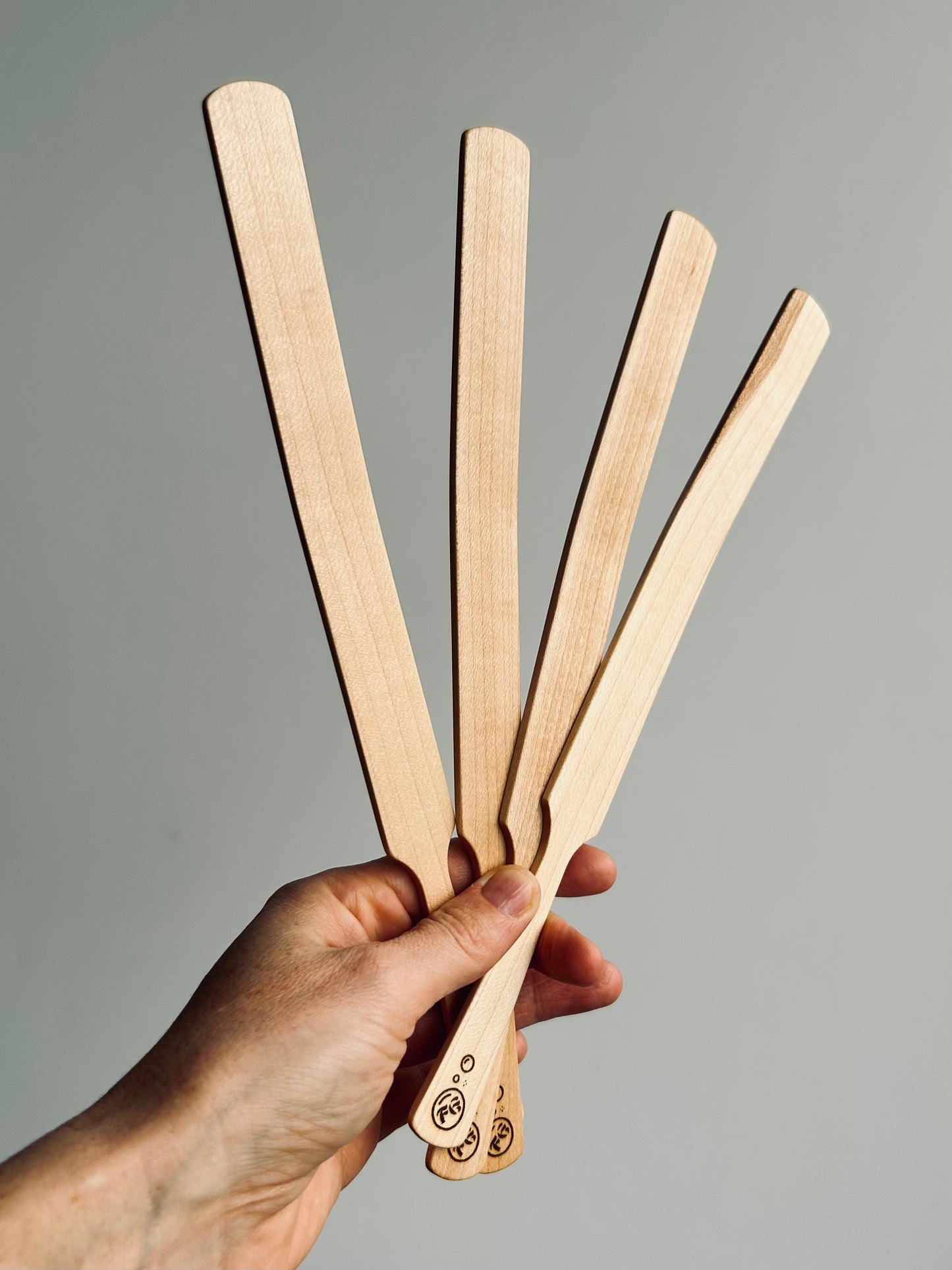 Handmade Sourdough Spurtle Spatula - handcrafted wooden mixer & scraper - made in Yorkshire!