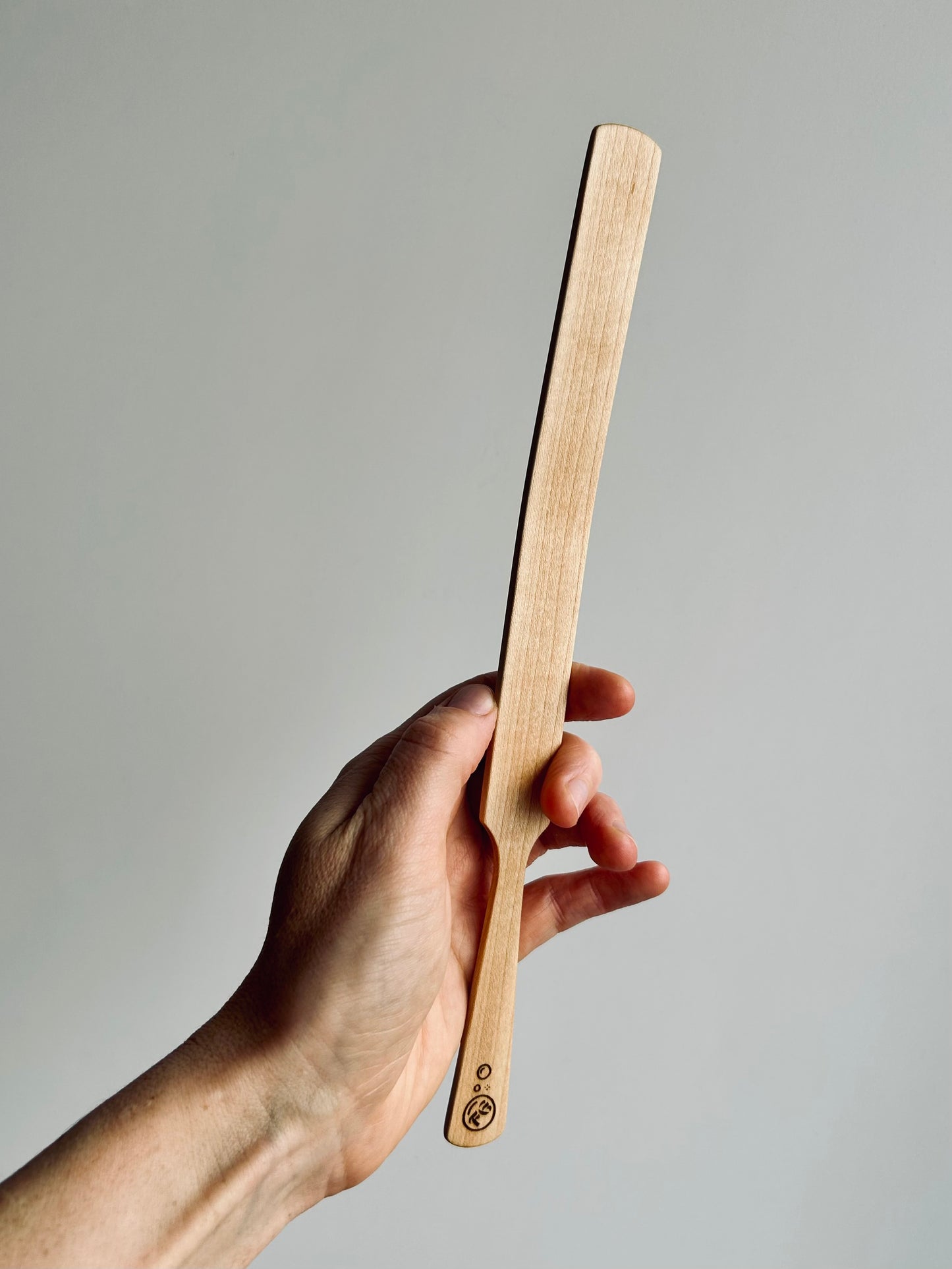 Handmade Sourdough Spurtle Spatula - handcrafted wooden mixer & scraper - made in Yorkshire!