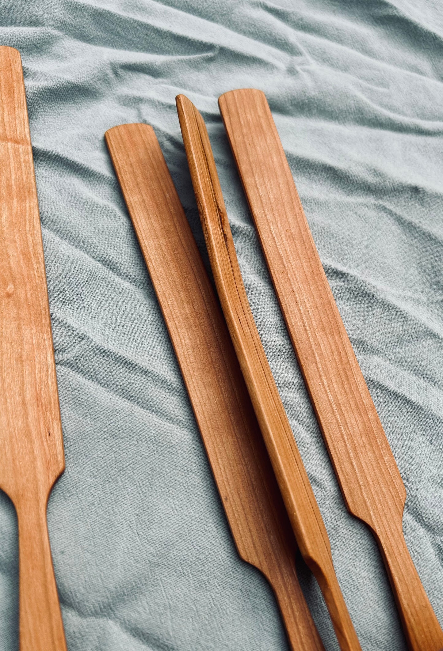 Handmade Sourdough Spurtle Spatula - handcrafted wooden mixer & scraper - made in Yorkshire!